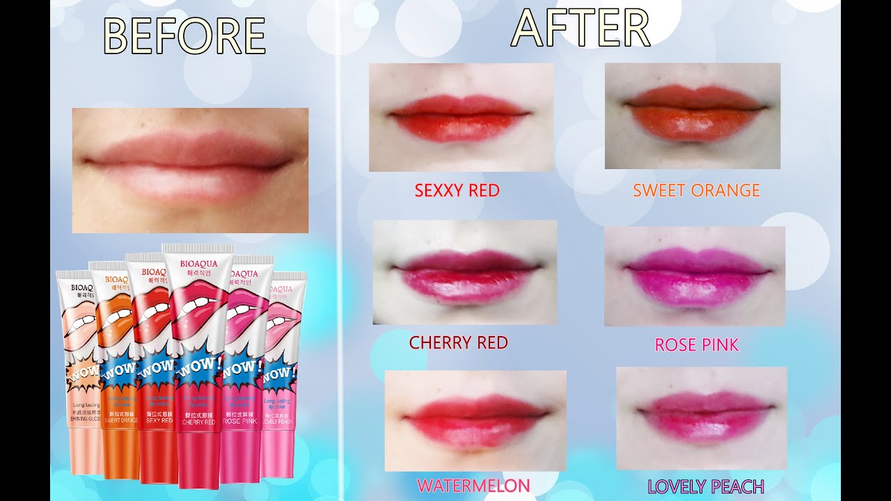 MAGIC PEEL OFF TATTOO LIPGLOSS - 6 COLORS ♥ + before & after