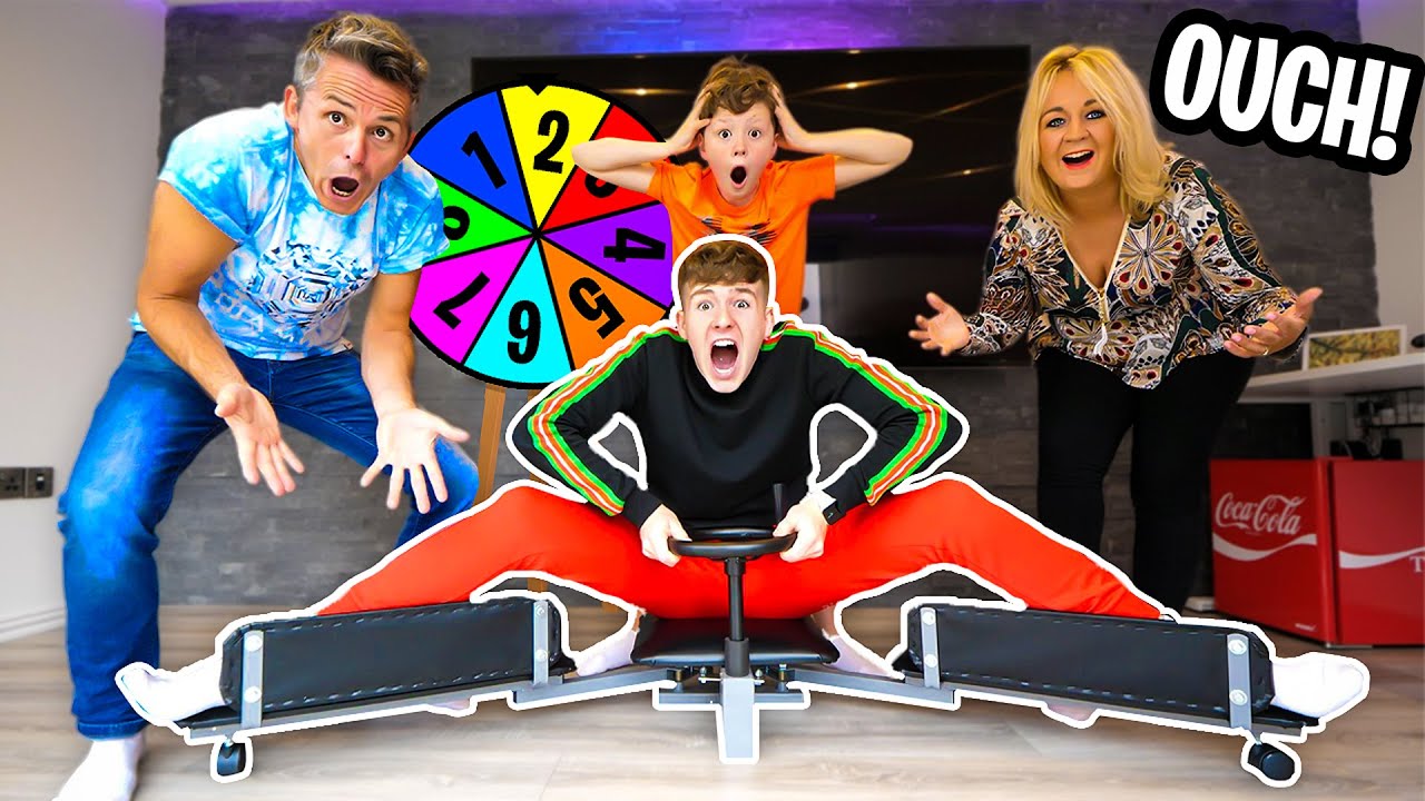 How Far Can You SPLIT CHALLENGE! w/ Family 4
