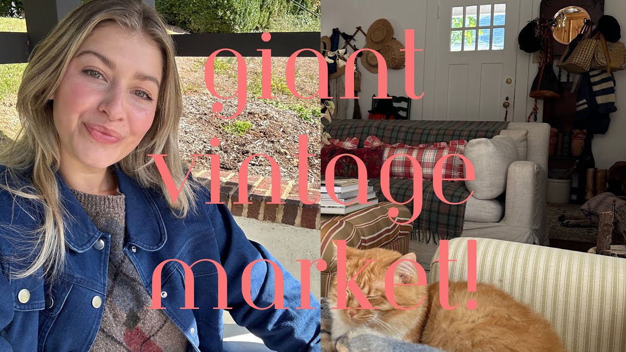 Going to a HUGE vintage market! | thrift haul!