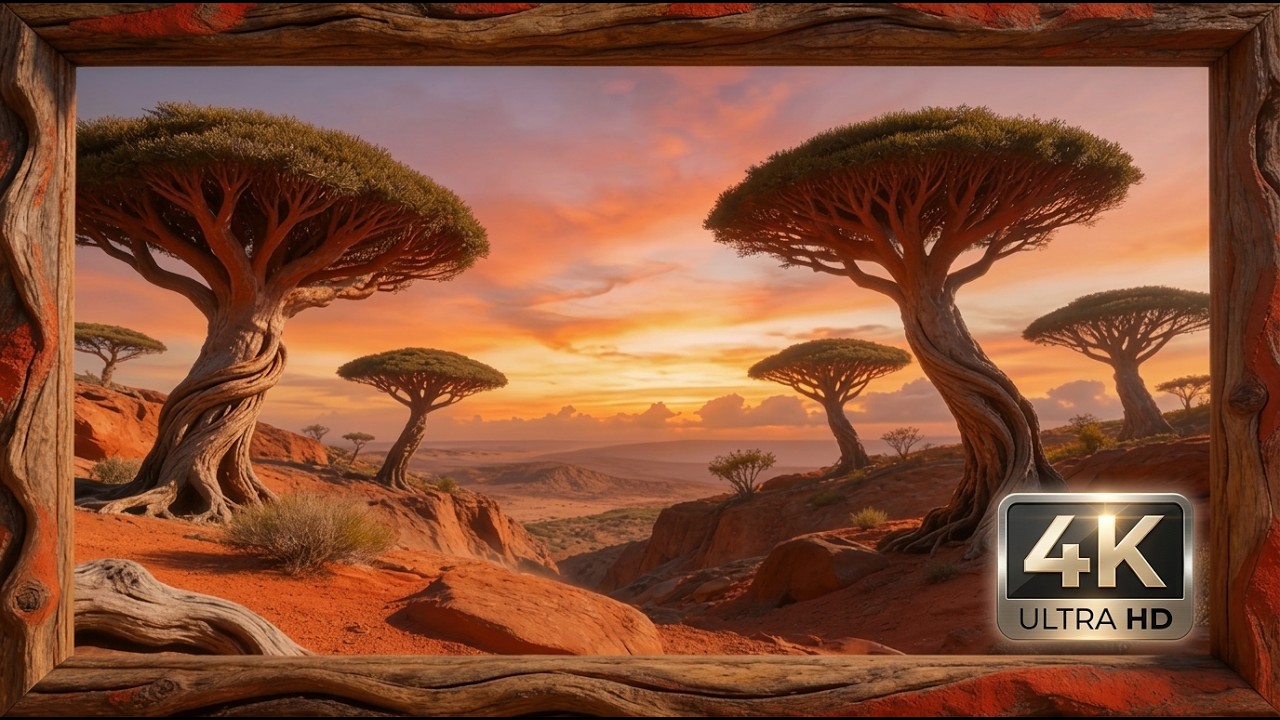 🌵 Trees in the Desert – 4K Ambient TV Wallpaper for Calm Minimal Spaces (No Ads)
