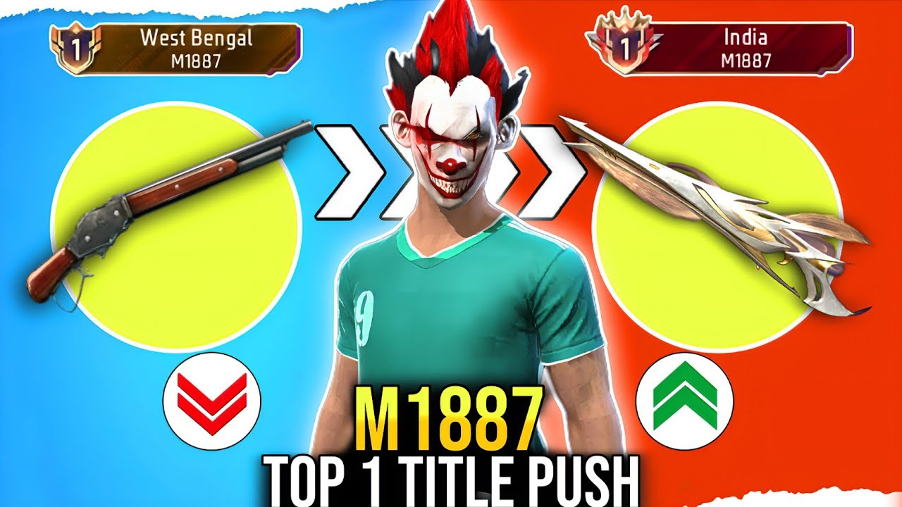 M1887 📈 - Pushing For Top 1 India Title | Only 24 Hours Push 🥵 - Garena Free Fire