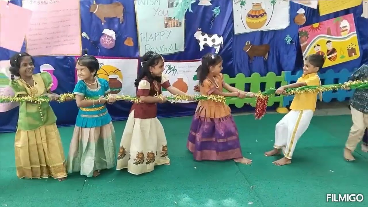 Pongal celebration in international kidz world montessori play school adambakkam chennai 