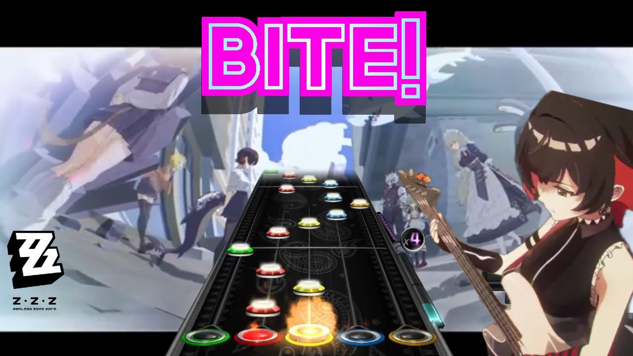 Ellen in guitar hero - Sān-Z/Ellen EP - Shark's Gotta Bite (Clone Hero)