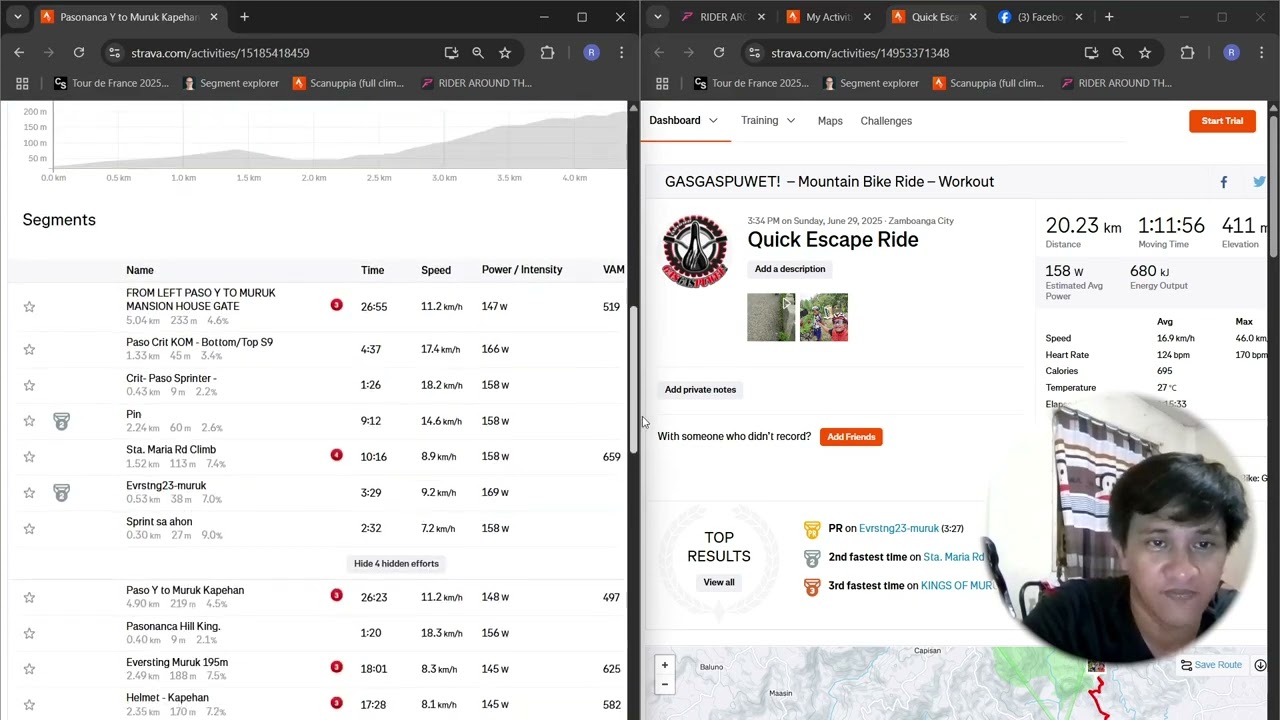 Indoor vs Actual Cycling Comparison using Thinkrider X2 Max Smart Trainer