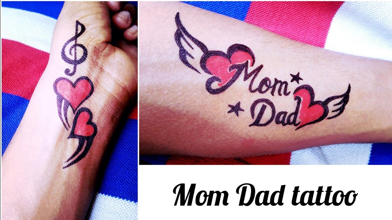 Easy Tattoo of Mom Dad