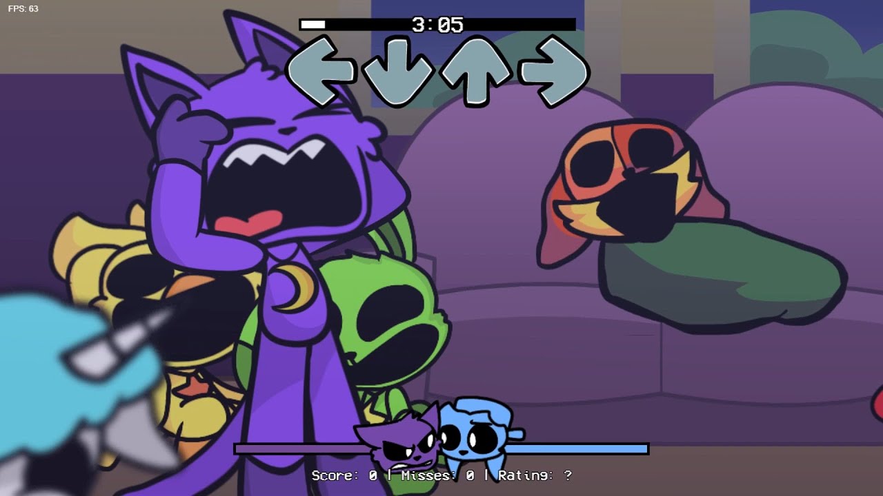 FNF Vs CatNap v2 Poppy Playtime Chapter 3 Sleep Well Mashup (2025 edition) + Baba Chops Mod