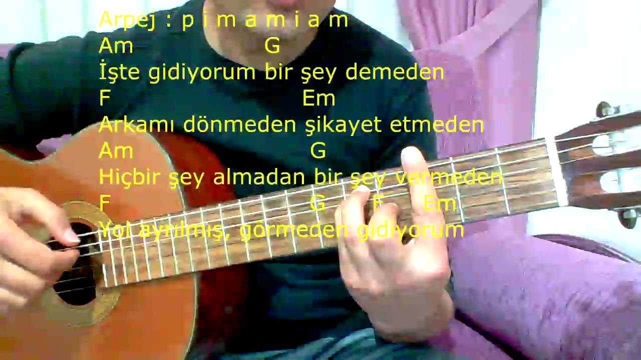 Gitar Dersi - İşte Gidiyorum (Kazım Koyuncu)