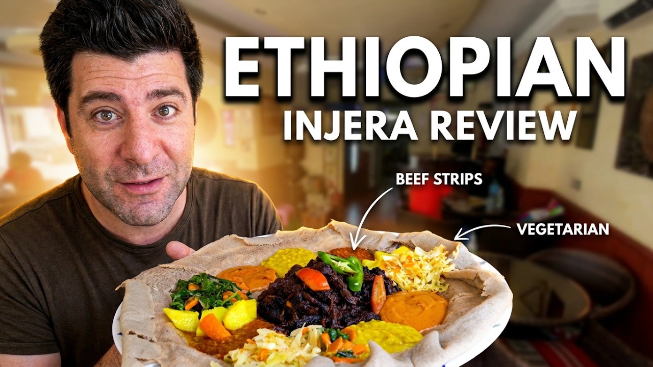 Trying ETHIOPIAN 🇪🇹 injera for the FIRST time