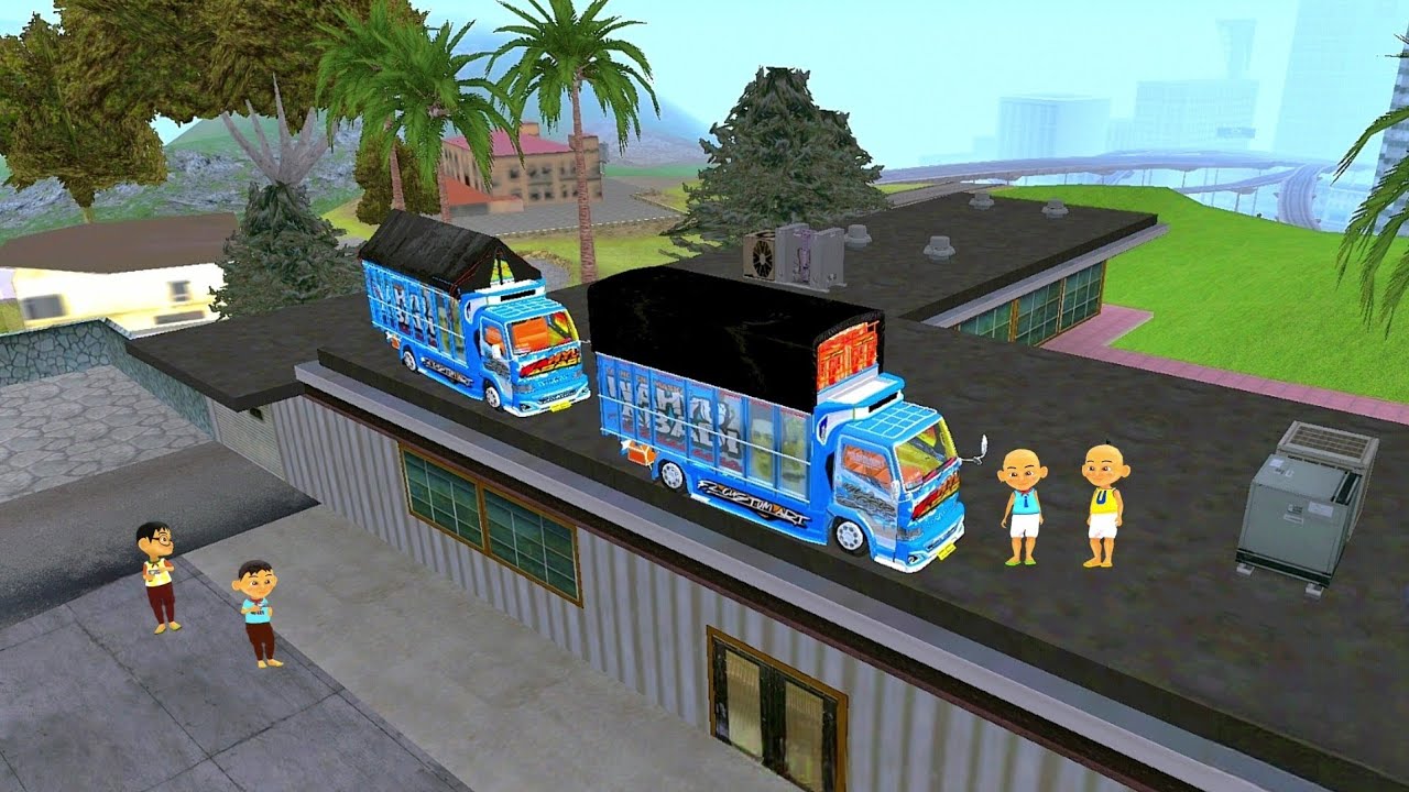 Upin dan Ipin Main Truk Oleng Di Atas Rumah 😲🤣 ELTIVISION