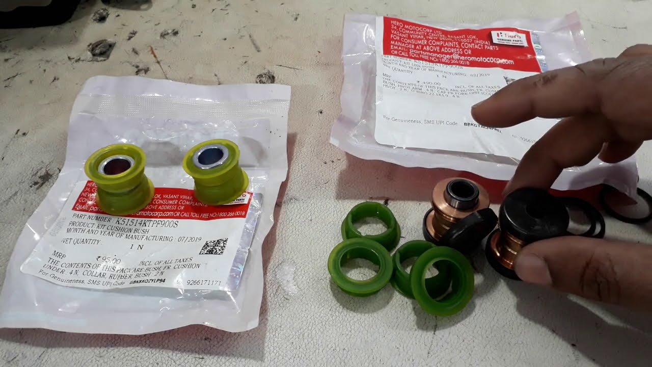 Link bush kit vs Cusion Bush kit for Activa and Hero Pleasure