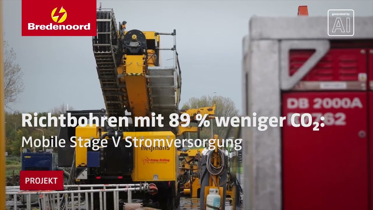 Richtbohren mit 89 % weniger CO₂: Mobile Stage V Stromversorgung