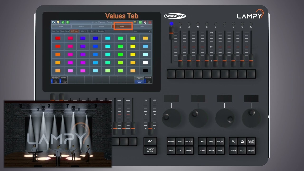 Showtec - LAMPY Tutorials: Virtual Executors