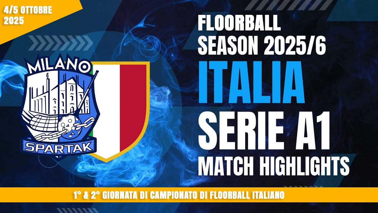 🏑 1° e 2° Giornata di Serie A1 2025/26 – Highlights Spartak Milano #floorball