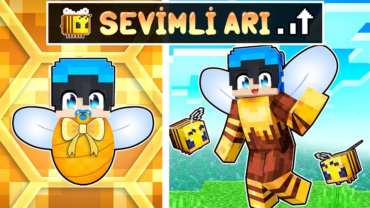 Sevimli ARI olarak BÜYÜMEK - Minecraft
