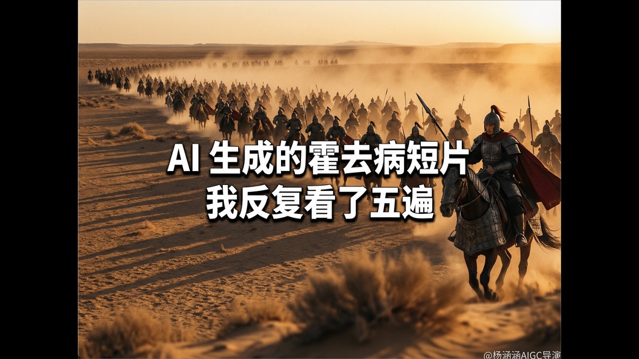 AI 生成的霍去病短片，我反复看了五遍
