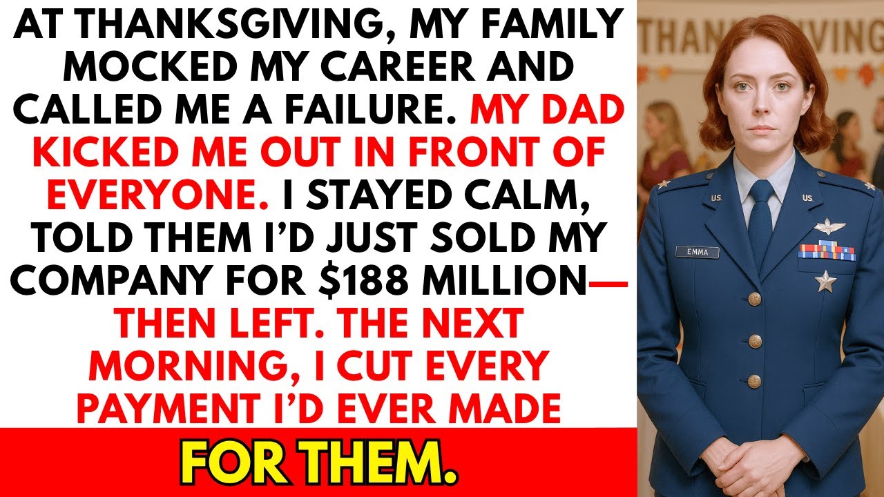 My Family Kicked Me Out At Thanksgiving Party! They Didn't Know About My $188M — Until I Spoke Up