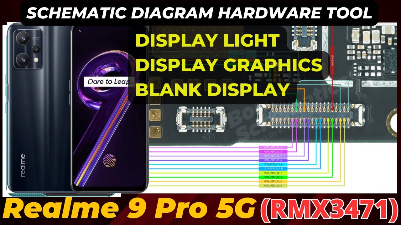 Realme 9 pro 5g RMX3471 LCD Display Light & Graphics Not Working Solution Schematic Diagram | DMR