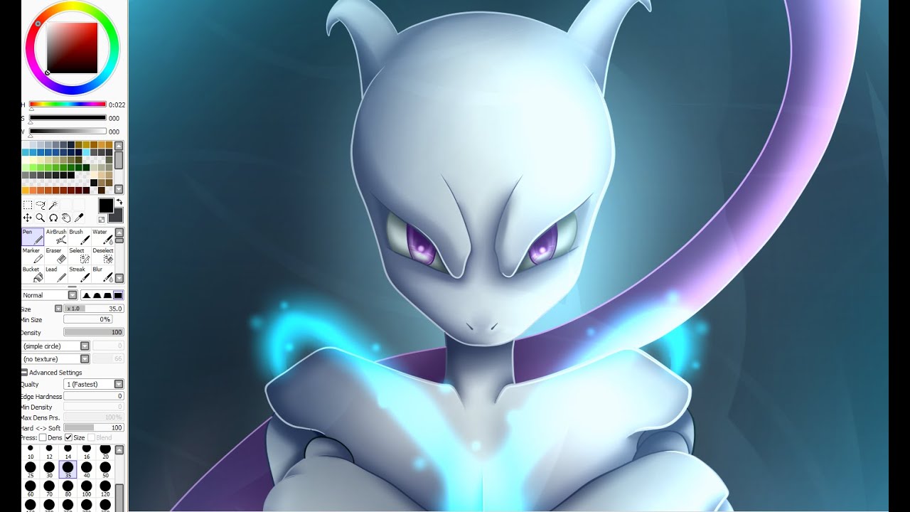 Mewtwo - Pokemon [SpeedPaint]