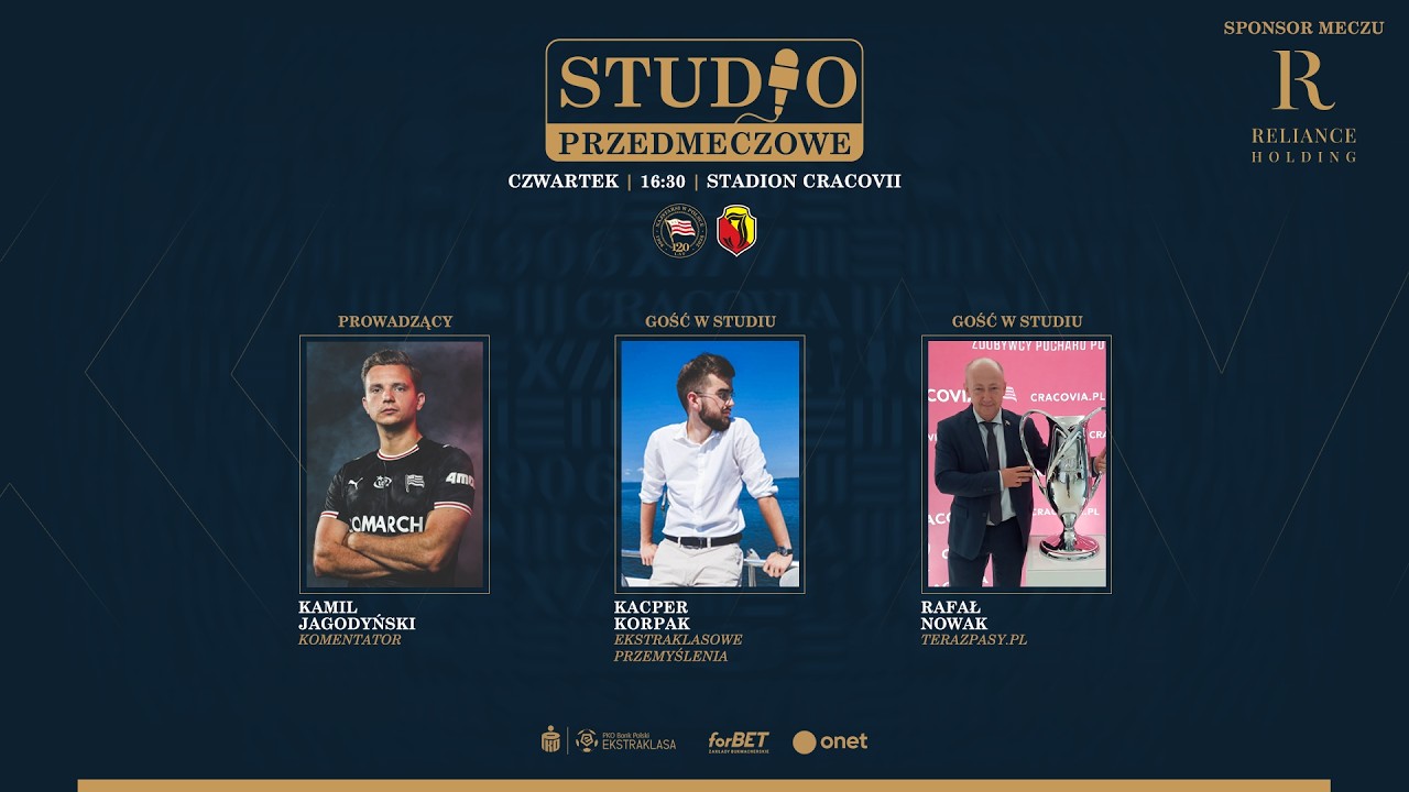 Studio LIVE przed meczem Cracovia - Jagiellonia | 21 kolejka Ekstraklasy