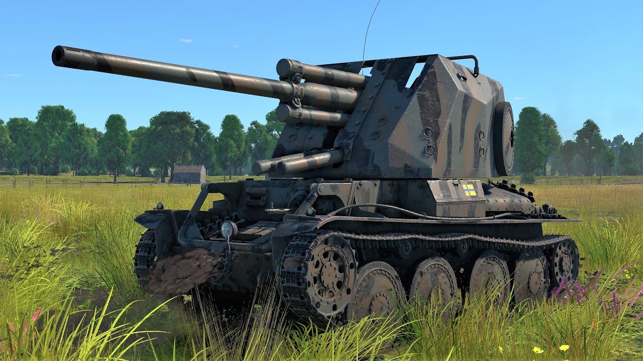 War Thunder: Pvkv II Swedish Tank Destroyer Gameplay [1440p 60FPS]