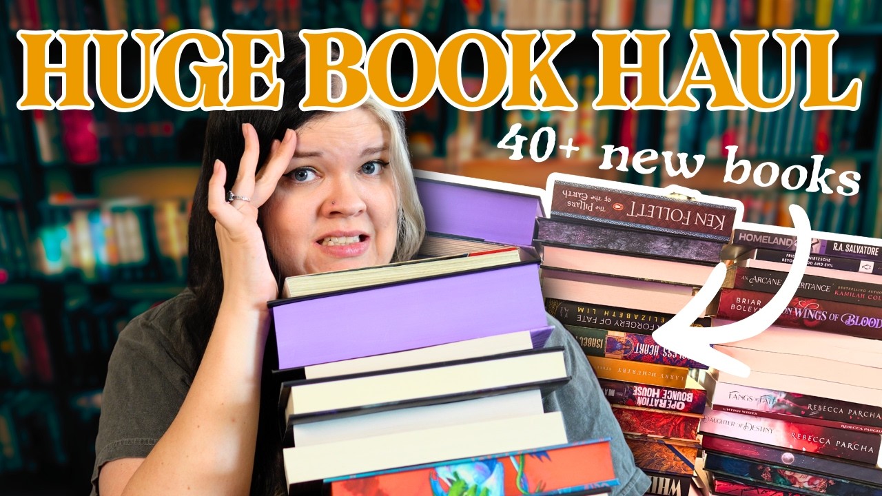 HUGE book haul 📚 | 40+ fantasy and spooky books