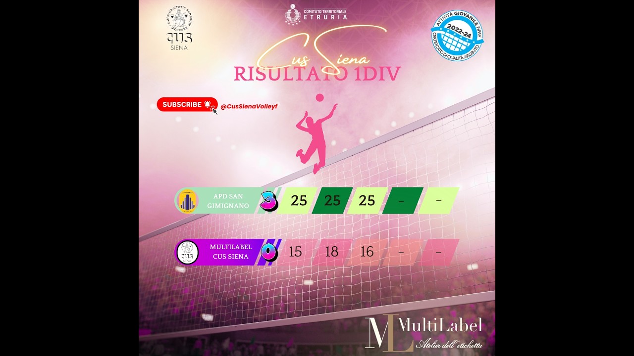 Prima divisione Femminile Girone B Fipav Etruria