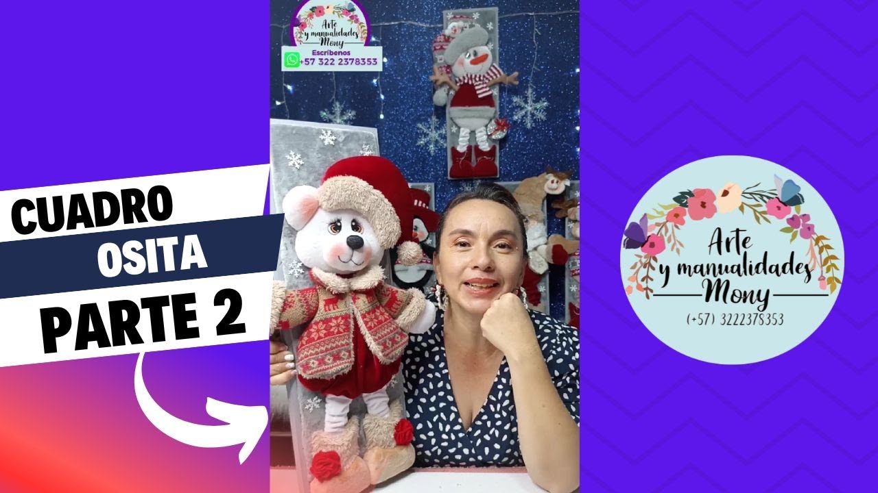 Cuadro Navideño Osita Colección Encanta Invernal ❄ Parte 2