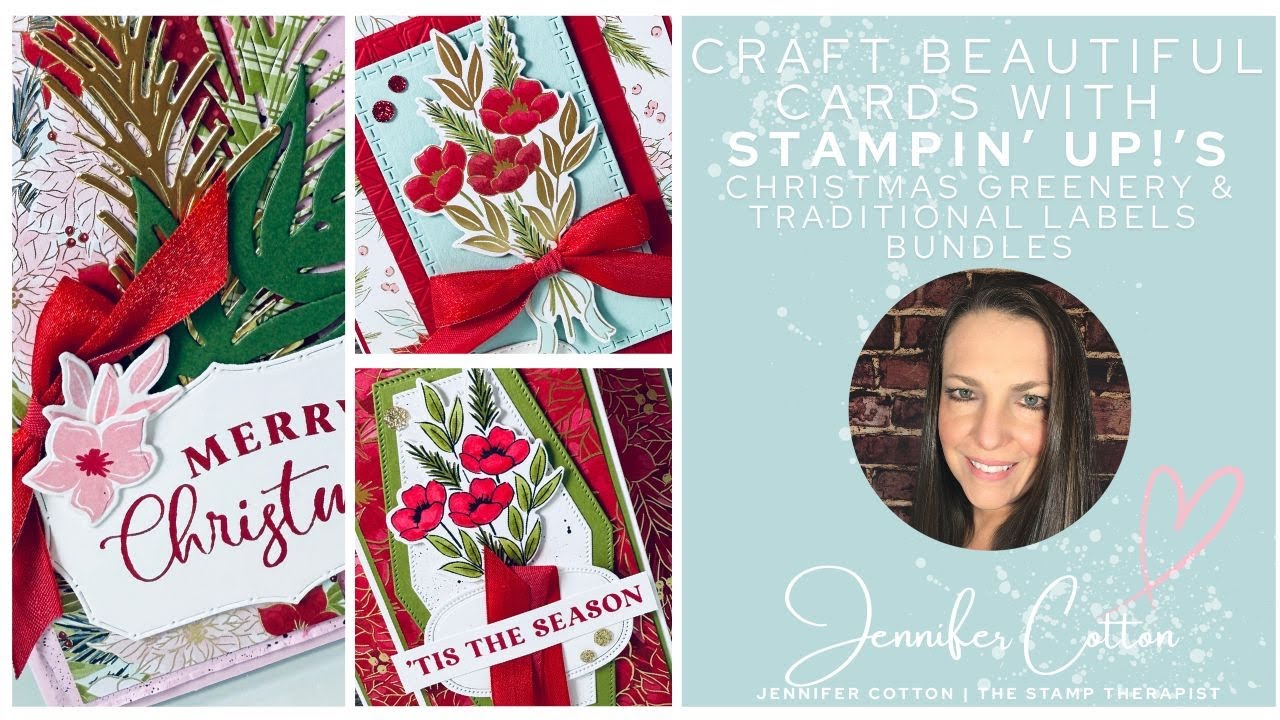 September 2025 Stamp-a-Stack! Christmas Greenery & Traditional Labels Christmas Cardmaking Class