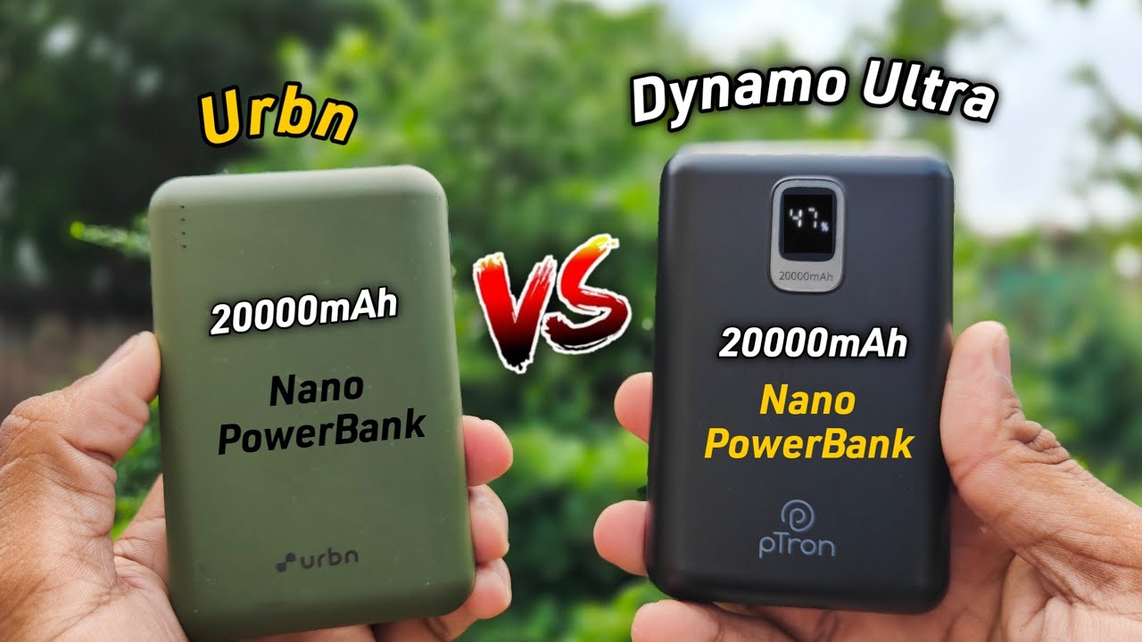 Urbn 20000mAh Nano Power Bank Vs Ptron Dynamo Ultra 20000mAh Nano Powerbank Comparison ||