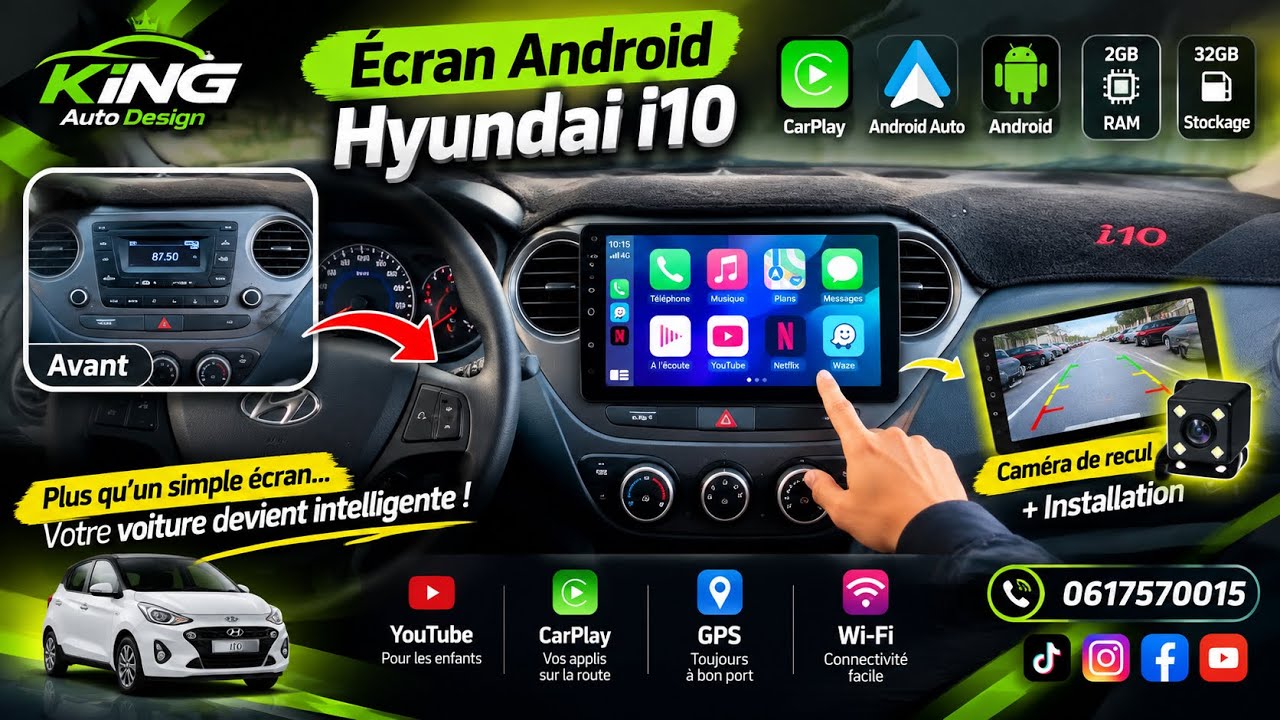 Installation autoradio Hyundai i10 #hyundai #autoradio #automobile #tuning #posterdesign #radio
