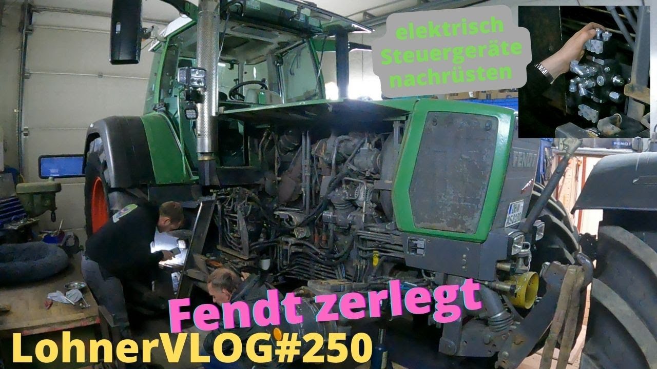 LohnerVLOG#250 Fendt 818, elektrisches Steuergerät nachrüsten I Schweißtisch Fundament schütten