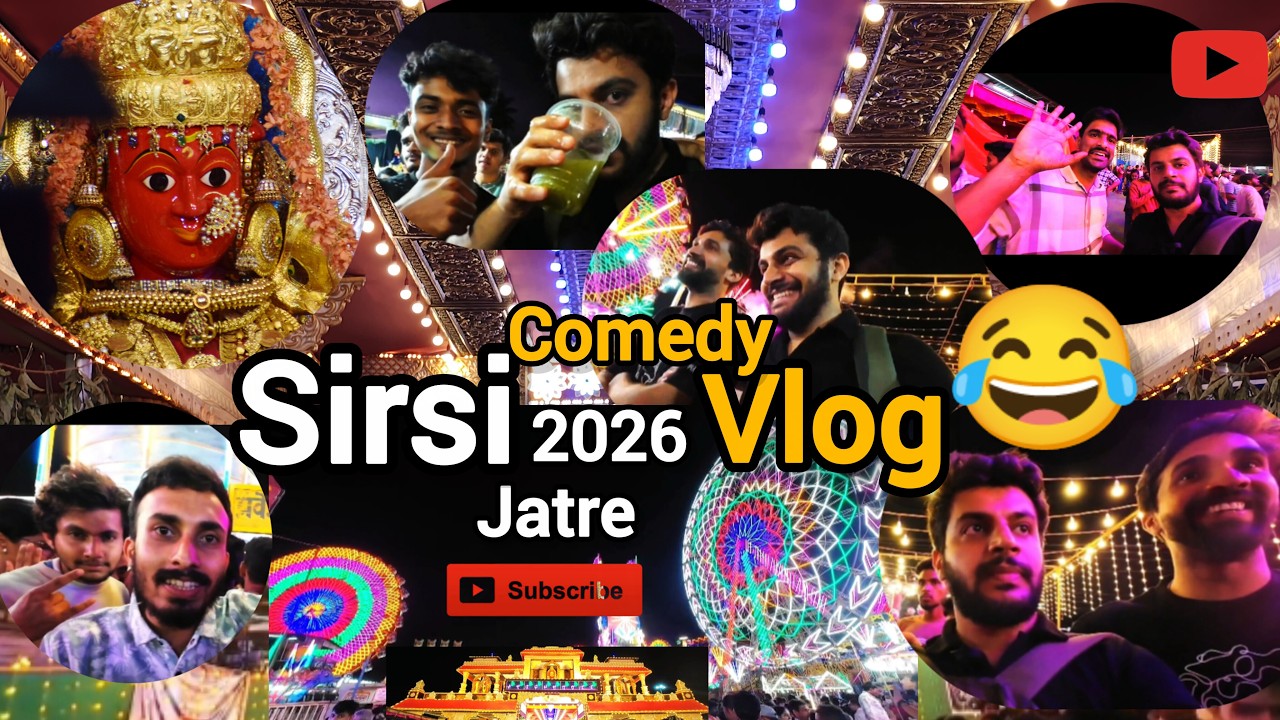 Sirsi Marikamba Jatre 2026 🤩😂 Comedy Vlog with Friends | Takila Soda, Ice Cream & Well of Death
