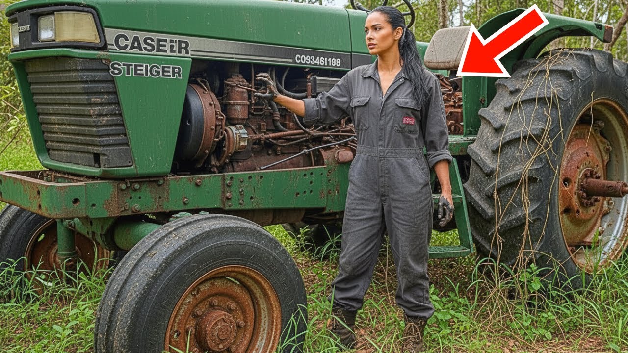 Ten traktor został porzucony pośrodku zarośli zapewniano że to śmieci aż mechaniczka zobaczyła coś u