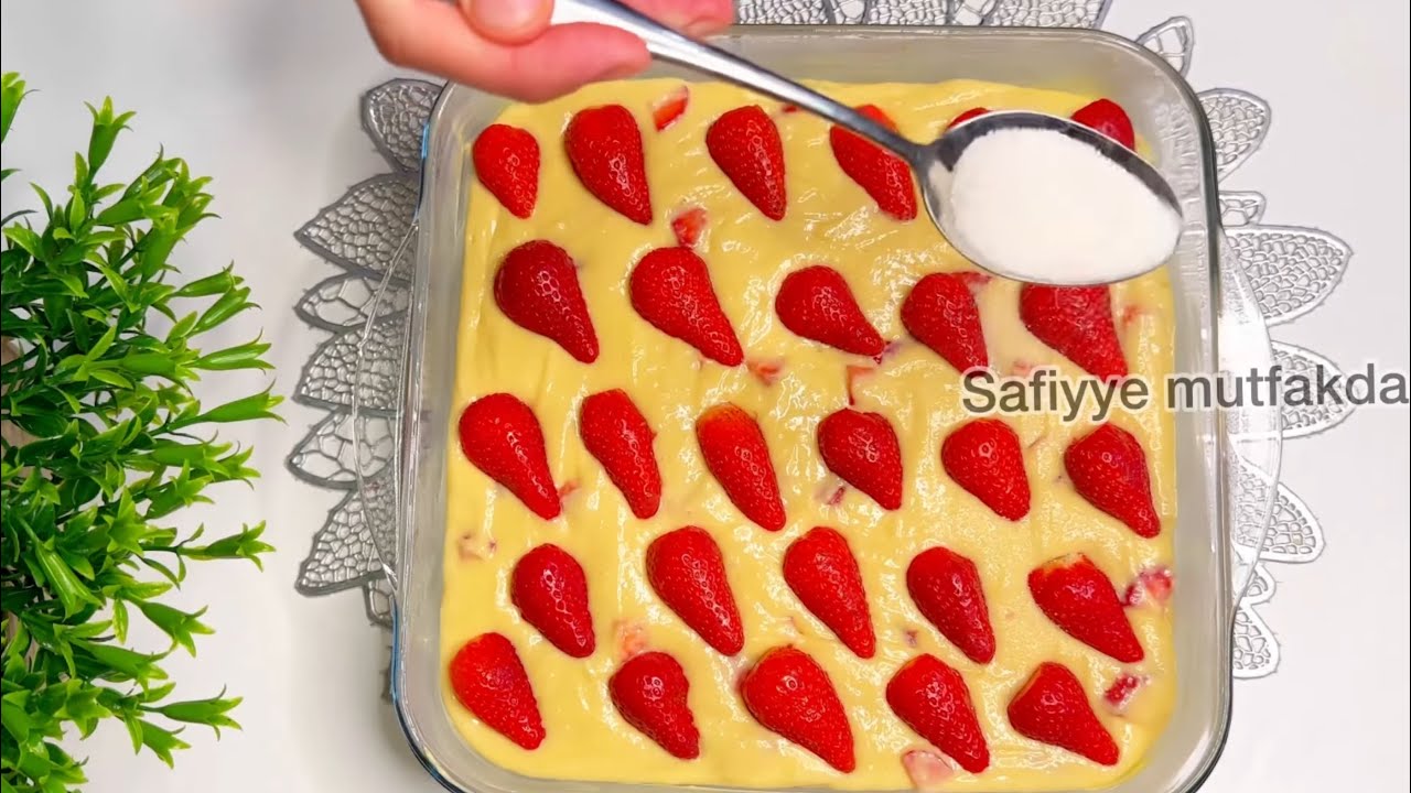 ♥️ÇOOX LƏZZƏTLİ VƏ ASAN HAZIRLANAN ÇİYƏLƏKLİ PİROQ🍓🥮КЛУБНИЧНЫЙ ПИРОГ 🍰