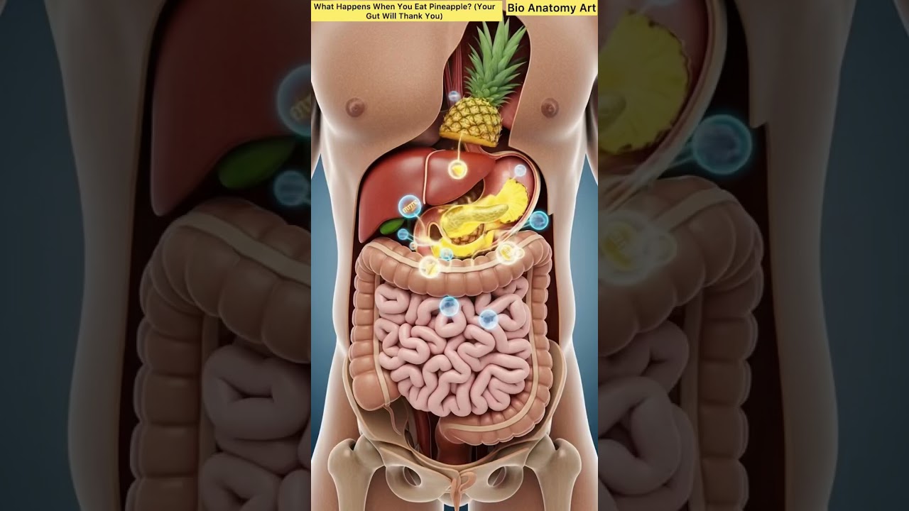 What Happens When You Eat Pineapple ? ( Your Gut Will Thank You) | Bio Anatomy Art | Gut Health