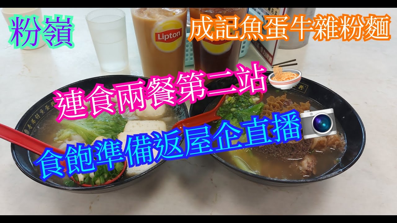 【平帆食堂】粉嶺 | 成記魚蛋牛雜粉麵 | 牛腩牛雜麵 | 魚蛋河加腩汁 | 淨牛丸墨魚丸 | 凍檸茶 | 凍奶茶(少甜) | 八達通 | ( HK Style Tea House )