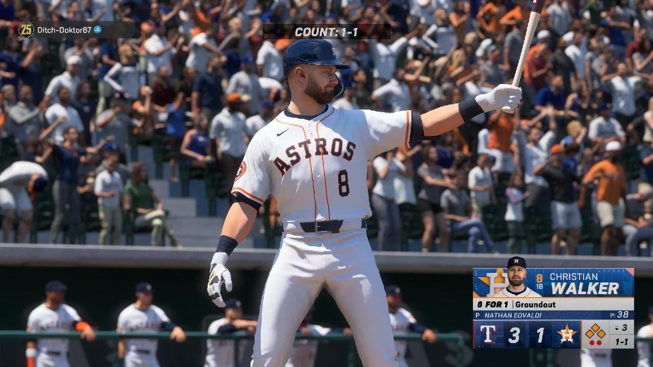 MLB The Show 25 ...Astros down 4-1 comeback 8th inning