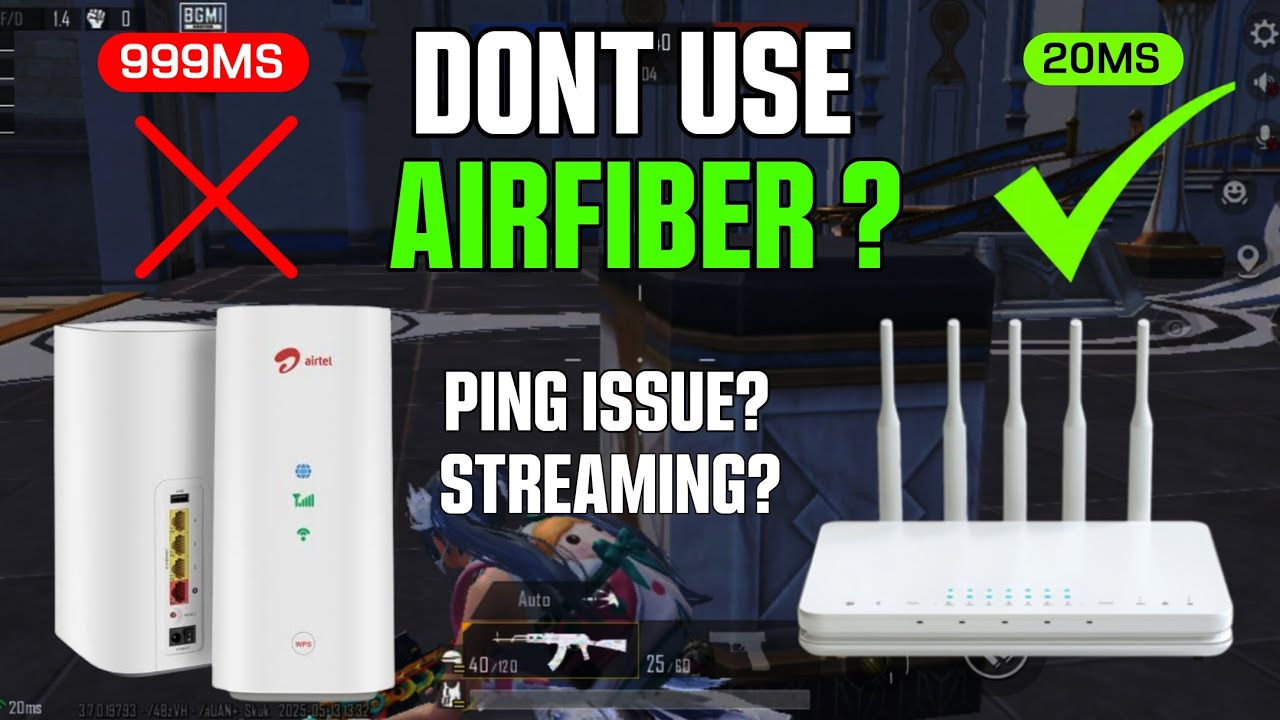 Don't Use Airfiber If You Are A Gamer ? | BGMI Ping Issue Fix | Best Airfiber For Streaming