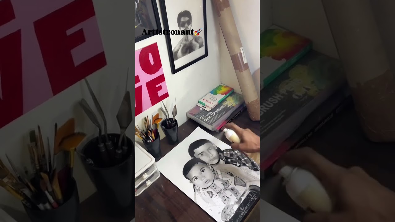 Testing Fixative Spray for Portraits
