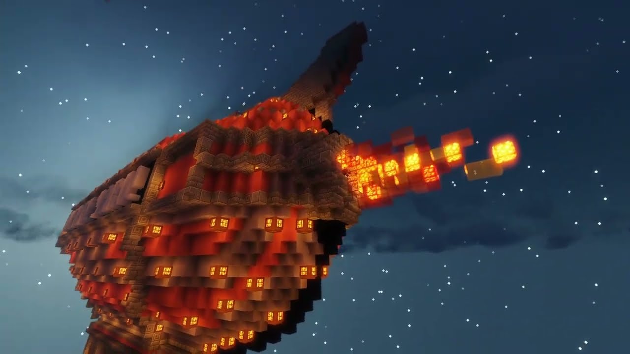 Blimp Crash Build | Minecraft Timelapse
