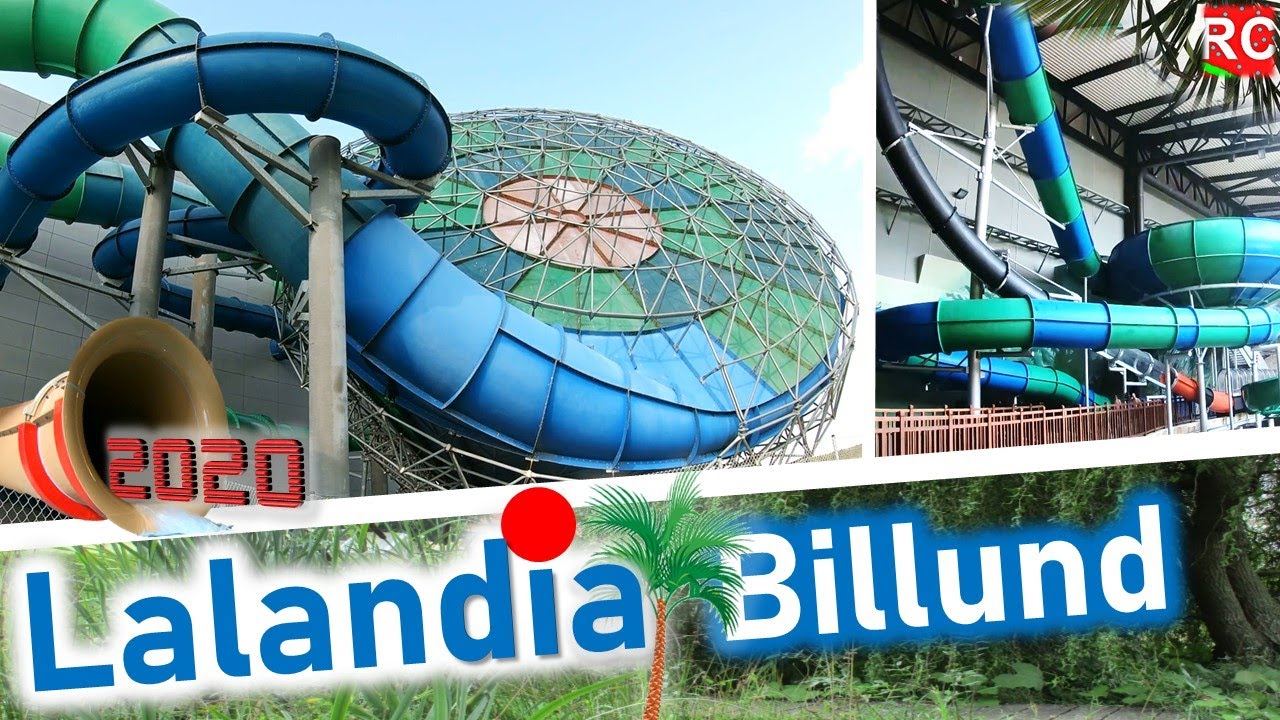 Lalandia Billund - all slides / alle vandrutsjebaner / alle Rutschen 2020 4K Onrides GoPro  Aquadome