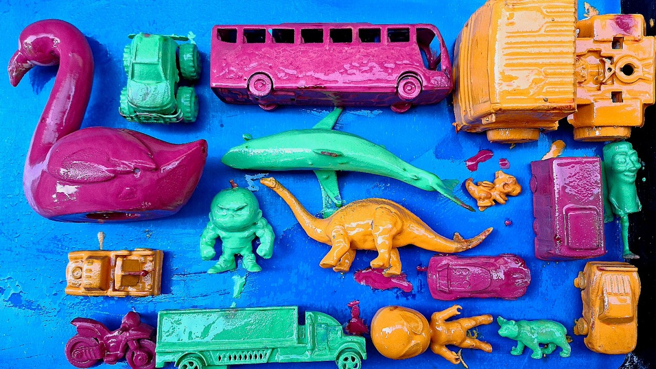 Membersihkan mainan mobil mobil tayo,angsa,bus,mexwin,dinosaurus,anomali,pesawat,truk,superhero