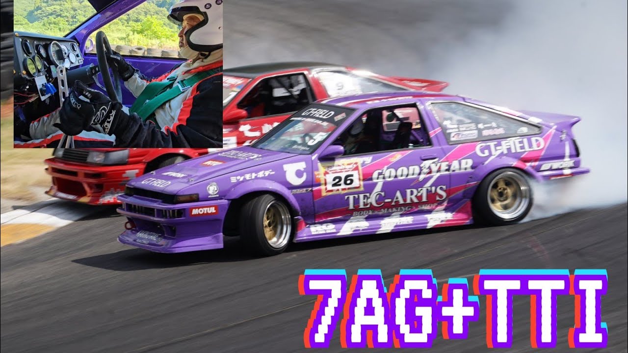 7AG+TTI sequential AE86 ドリフト車載動画 drift incar レジェンド小師ケンサク legendary kensaku komoro