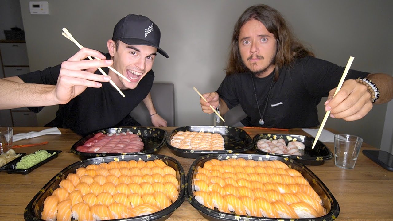 SUSHI CHALLENGE: 200 NIGIRI! 🍣  [FINITO MALISSIMO] - con Human Safari aka Nicol&ograve; Balini