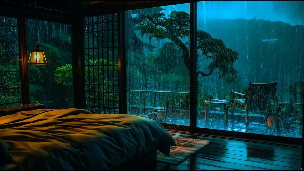 NO ADS Relaxing Rain Sounds and Soft Piano Music for Deep Sleep, Stress Relief, and Peaceful Nights