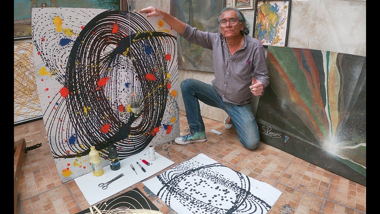 fabrica en menos de un dólar el péndulo misterioso para pintar cuadros abstractos.