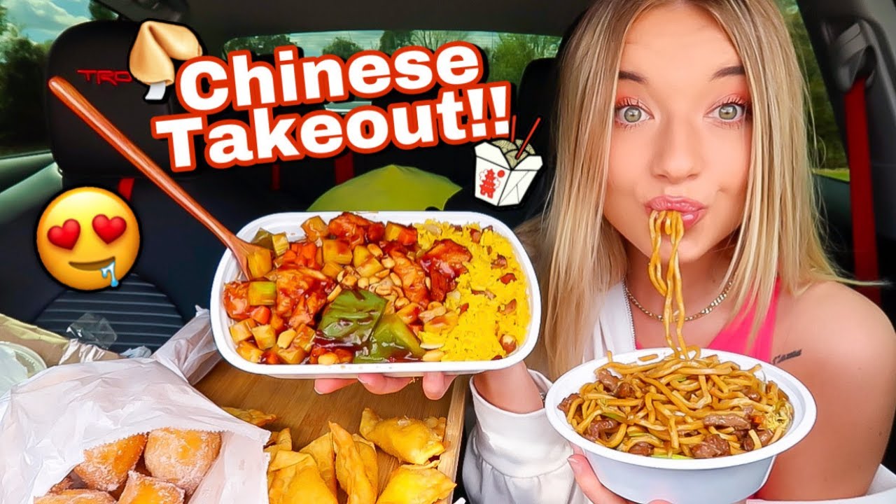 Chinese Takeout MUKBANG 🥡🥢 & honest chat (crab rangoons, lo mein, kung pao chicken)