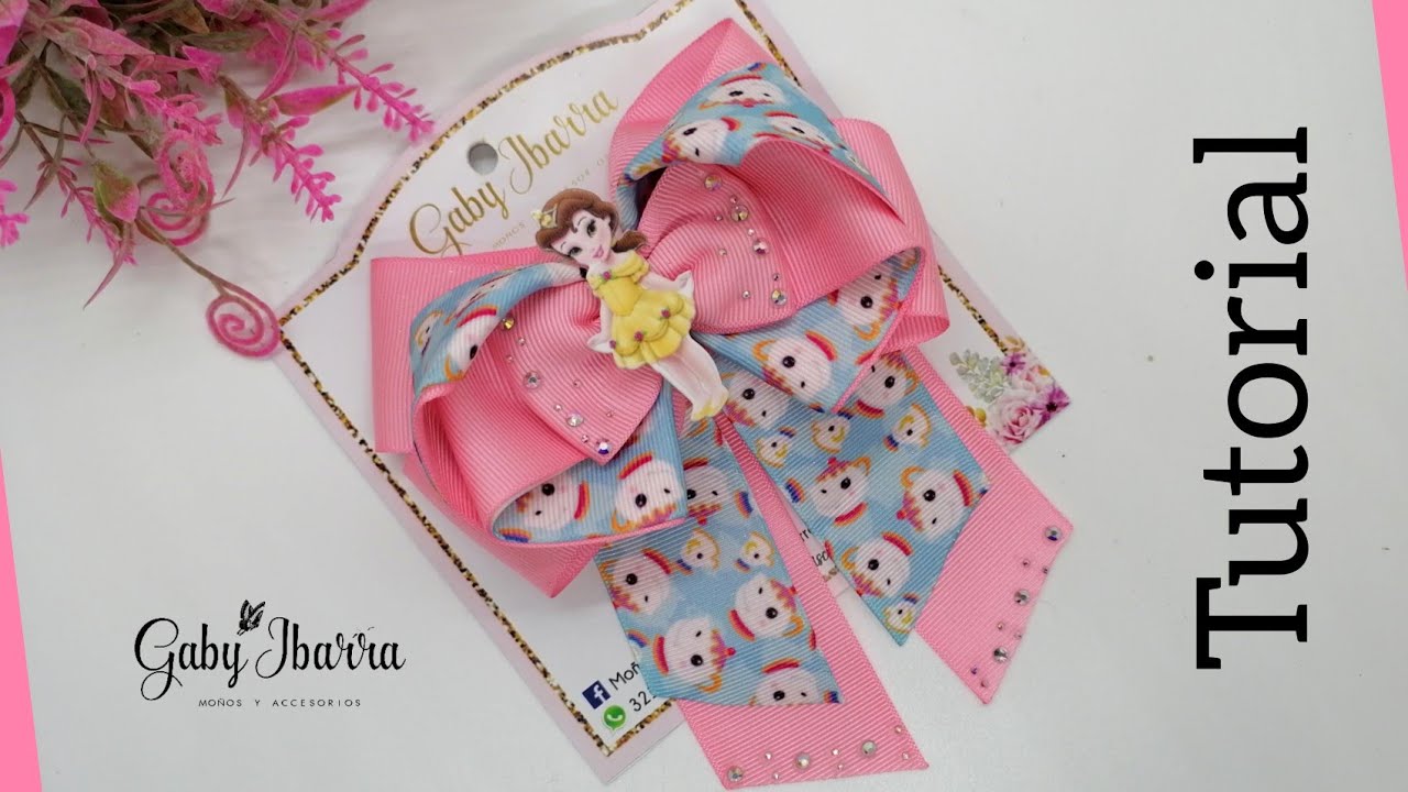 MOÑO PRINCESA 👑 liston 4 cm paso a paso