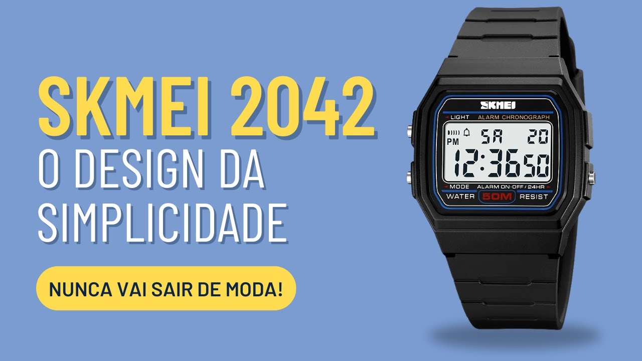 Relógio SKMEI 2042: Design Simples Inspirado no Casio F-91W