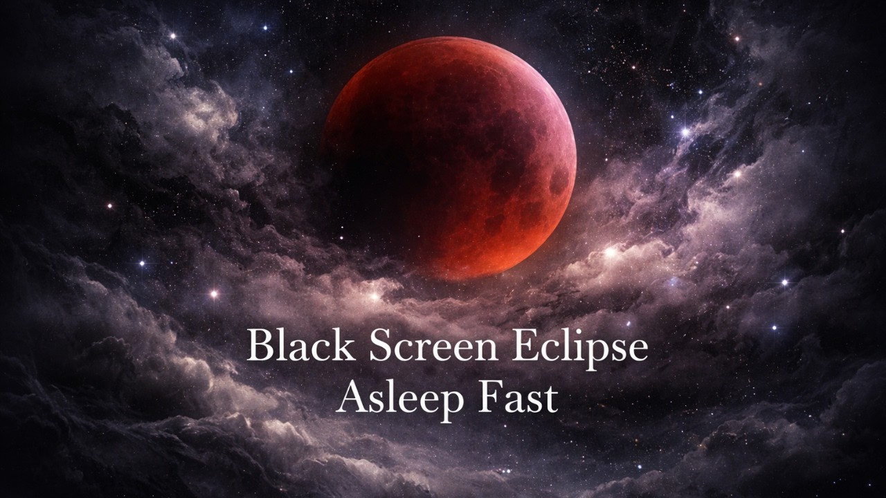 Black Screen Eclipse |Fall Asleep Fast | Relaxing Ambient Music | Sleep, Focus, Study